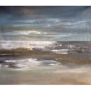 L'passo Benjamin, 42 x 46 Inch, Acrylic on Canvas, Abstract Paintings, AC-LPB-051